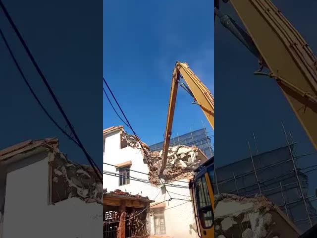 Excavator Demolition Boom High Reach Arm and Boom 23-24m Long Attachment for SK350 Hot Sale