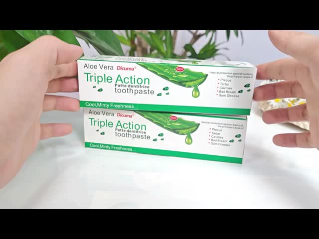 Factory Custom Whitening Toothpaste Fresh Breath Mint Flavor Sensitive Teeth Formula 100g Dental Care Aloe Vera Toothpaste