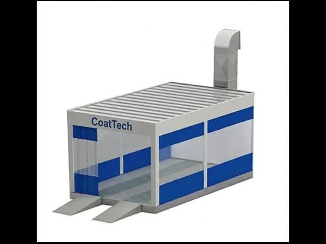 CoatTech Economy Automotive Prep Station with Rear Extraction & PVC Curtains