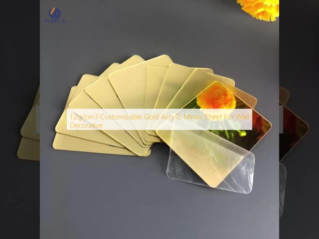 1.2g/cm3 Customizable Gold Mirror Acrylic Sheet For Wall Decorative