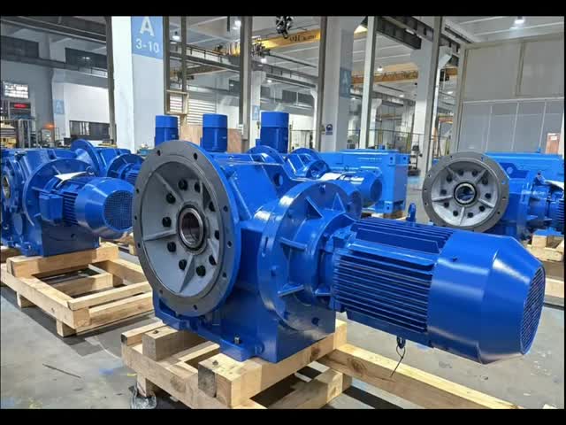 EKAF series flange mount helical bevel right angle gear motor