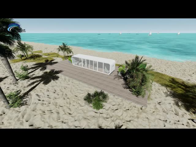 Prefabricated Garden Stuido Houselight Log Cabins With Light Steel Frame Cabin Hotel Units