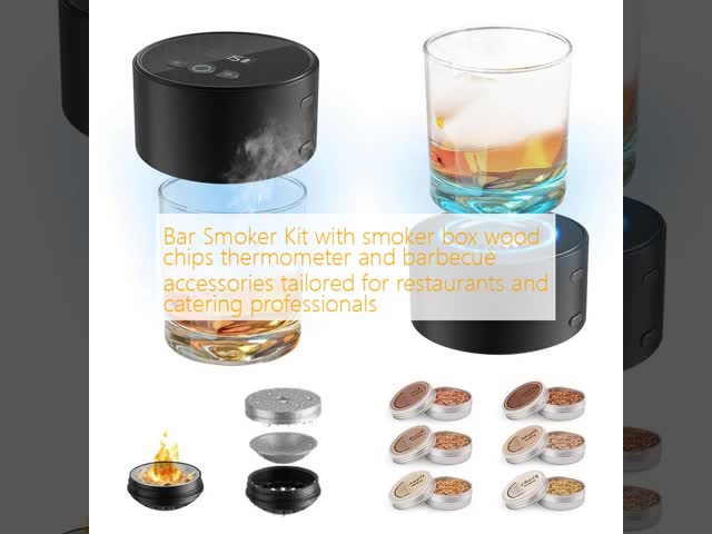 Bar Smoker Kit Small ABS Black Whiskey Cocktail Smoker Kits Designed For Home Mixologists And Drink Flavor Enhancement