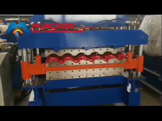 1220mm Width Panel Glazed Tile Roll Forming Machine with 18 Stations Roller and Chain Drive for Steel Construction