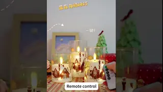 Smokeless Christmas Decoration Candle Warm White Flameless Flickering Pillar Candles Waterproof