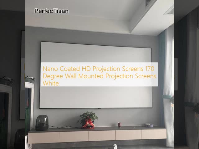 Nano Coated HD Projection Screens 170 Degree Wall Mounted Projection Screens White