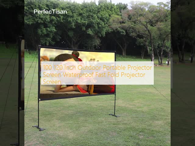 100 120 Inch Outdoor Portable Projector Screen Waterproof Fast Fold Projector Screen