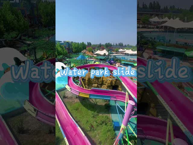 Water Park Fiberglass Slides and Large Pool Spiral Water Slide Equipment