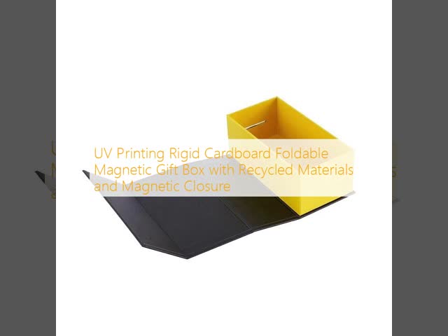 UV Printing Rigid Cardboard Foldable Magnetic Gift Box with Recycled Materials and Magnetic Closure