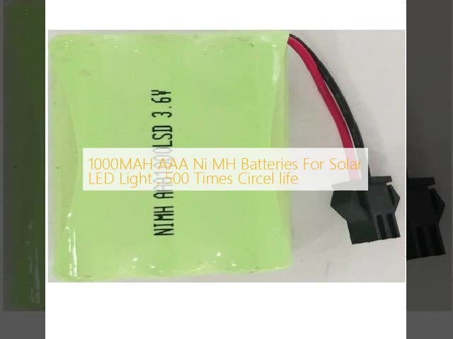 1000MAH AAA  Ni MH Batteries For Solar LED Light , 500 Times Circel life