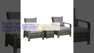 Commercial PE Rattan Outdoor Lounge Set with Handwoven PE Rattan and Powder-Coated Aluminum Frame Including Storage Side Table