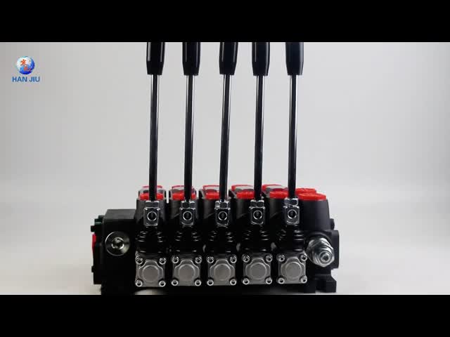 Hand Control Valve DCV100,hydraulic Directional Control Valve 26.5 GPM, 5Spools manual control