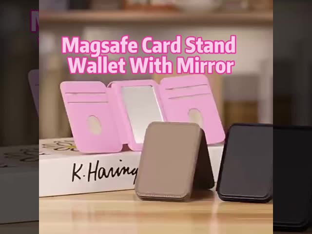 Anti Scratch Magsafe Card Wallet With Tri Fold Layout / Mirror