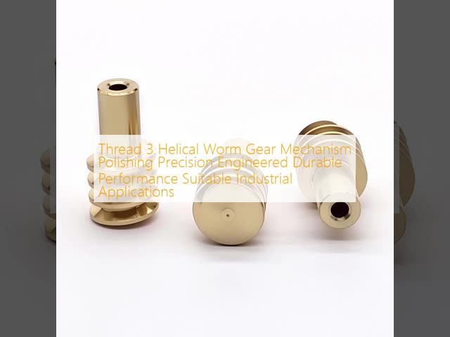 Thread 3 Helical Worm Gear Mechanism Polishing Precision Engineered Durable Performance Suitable Industrial Applications