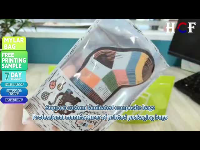 Clothes Paper Shopping Bag Zipper Top Sealing Custom Printed Plastic Degradable Ecofriendly Packaging for Pants Socks Underwear