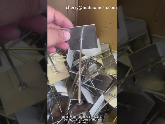 Galvanized Steel Insulation Stick Pins And Washers For Securing Insulation Board To Walls Ceilings Floors