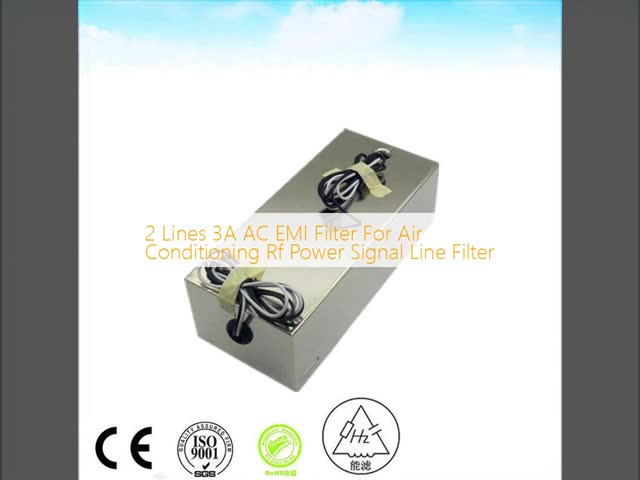 2 Lines 3A AC EMI Filter For Air Conditioning Rf Power Signal Line Filter rf shielding room