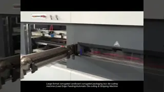 Lead Edge Feeding  Automatic Die-cutting & Stripping Machine For Large-format Corrugated Packaging Boxes
