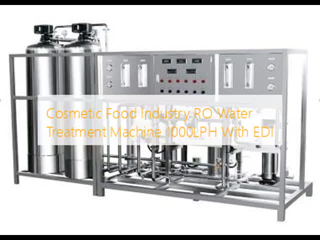 Cosmetic Food Industry RO Water Treatment Machine 1000LPH With EDI