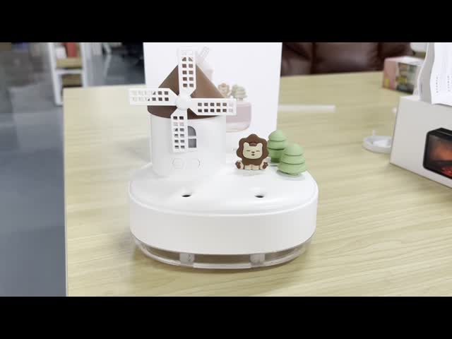 Windmill Music Humidifier 3 in 1 Humidifier with Night Light Music Features 650ml Portable Desktop Humidifier