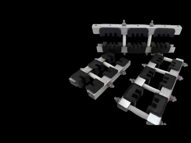 DUWAI Insulated Busbar Supports Distribution Cabinets State Grid Single Neutral Busbar Clamp for Use In: GCK, GCS, MNS Cabinets