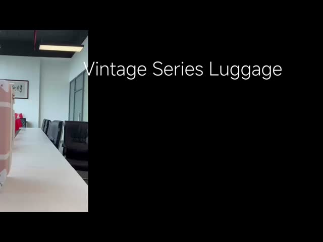 Lightweight PC Leather Hard Shell Trolley Luggage Vintage Suitcase with TSA Lock Durable Carry-On Baggage Have Drawbars