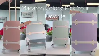 Lightweight PC Leather Hard Shell Trolley Luggage Vintage Suitcase with TSA Lock Durable Carry-On Baggage Have Drawbars