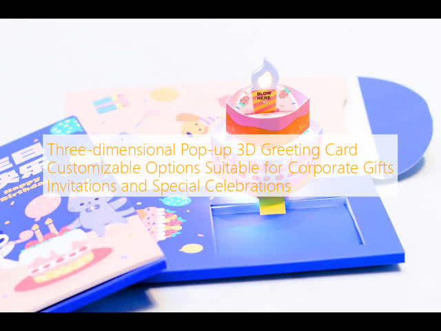Three-dimensional Pop-up 3D Greeting Card Customizable Options Suitable for Corporate Gifts Invitations and Special Celebrations