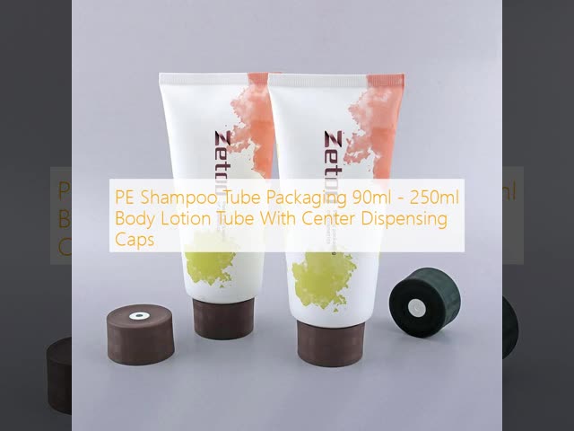 PE Shampoo Tube Packaging 90ml - 250ml Body Lotion Tube With Center Dispensing Caps