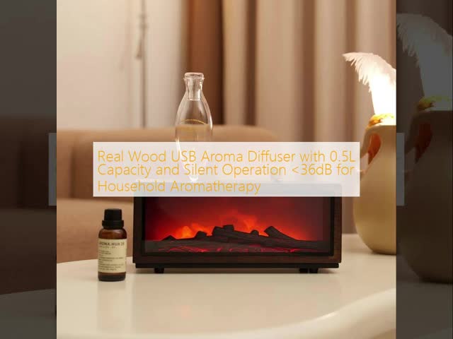 Real Wood USB Aroma Diffuser with 0.5L Capacity and Silent Operation <36dB for Household Aromatherapy