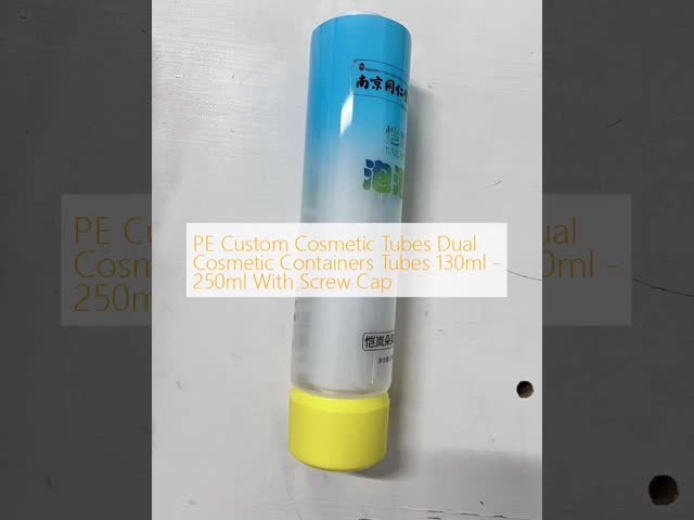 PE Custom Cosmetic Tubes Dual Cosmetic Containers Tubes 130ml - 250ml With Screw Cap