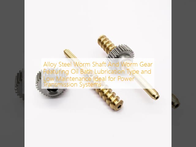 Alloy Steel Worm Shaft And Worm Gear Featuring Oil Bath Lubrication Type and Low Maintenance Ideal for Power Transmission Systems