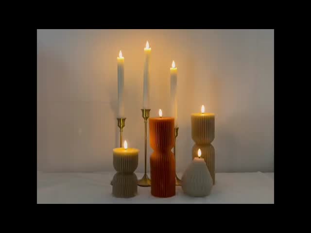 4 5 6 7 8 9 Inch Battery Operated Pillar Candles Black Flickering Flameless Wax Pillar Candles
