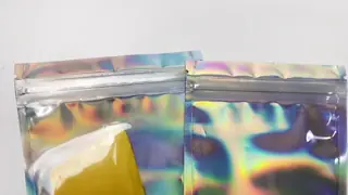 Customized Size Transparent Holographic Biodegradable Zipper Bag Smell Proof Food Storage Jewelry Craft Cosmetics Packaging