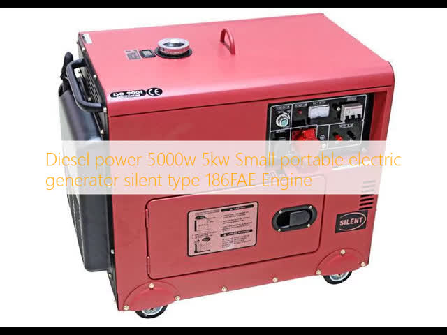 Diesel power 5000w 5kw Small portable electric generator silent type 186FAE Engine