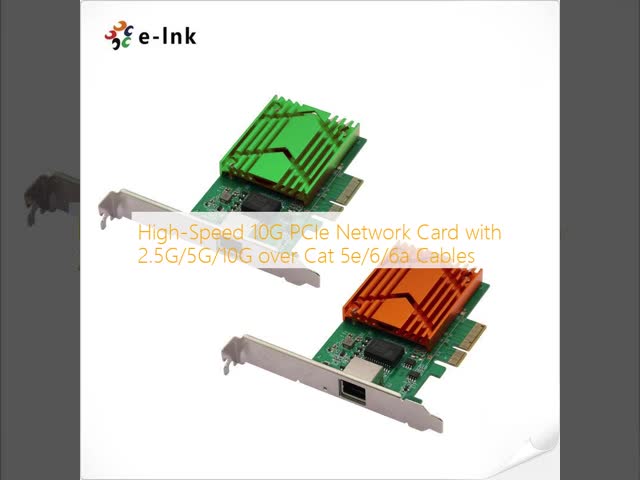 High-Speed 10G PCIe Network Card with 2.5G/5G/10G over Cat 5e/6/6a Cables