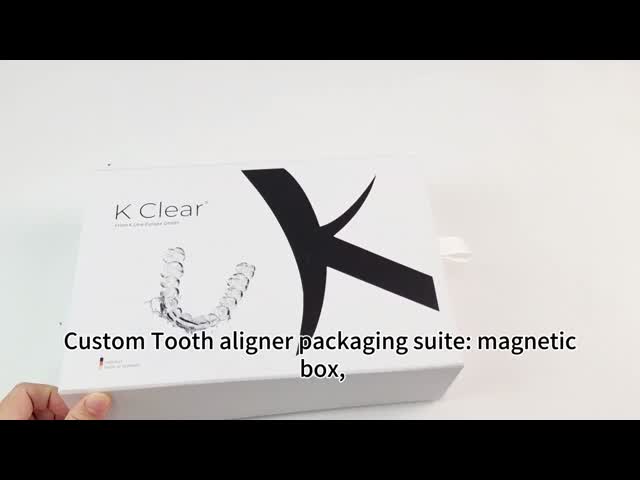 Customized Foldable Magnetic Dental Braces Kit Box with 350g Thickness for Orthodontic Aligner Packaging