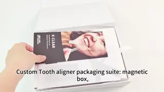 Customized Foldable Magnetic Dental Braces Kit Box with 350g Thickness for Orthodontic Aligner Packaging