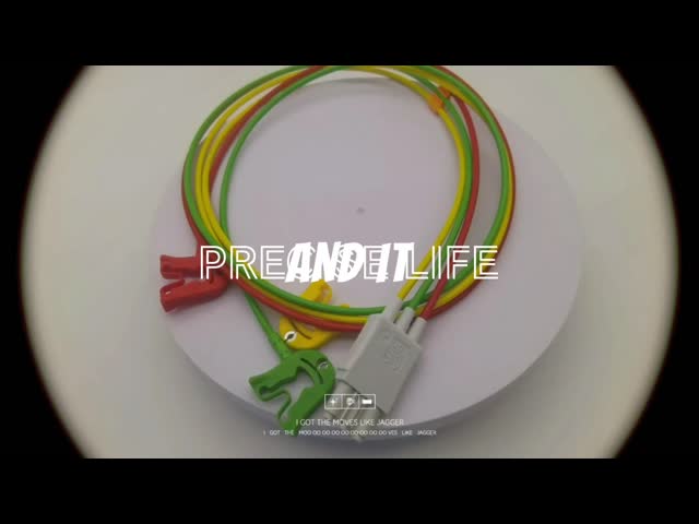 PH M1672A ECG leadset Grabber IEC color code ICU 3 leadset clip