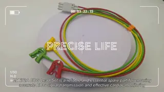 PH M1672A ECG leadset Grabber IEC color code ICU 3 leadset clip