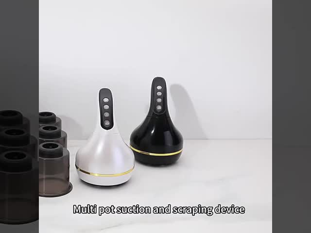 USB Rechargeable Electric Cupping Massager with 9 Strength Grade Suction and 9 Temperature Settings for Deep Muscle Relaxation