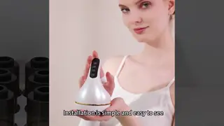 USB Rechargeable Electric Cupping Massager with 9 Strength Grade Suction and 9 Temperature Settings for Deep Muscle Relaxation