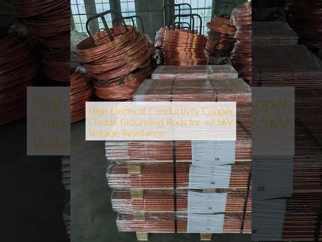 High Electrical Conductivity Copper Cladde Grounding Rods for ≤2.5KV Voltage Resistance