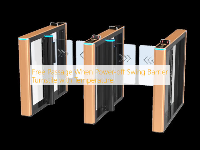 Free Passage When Power-off Swing Barrier Turnstile with Temperature