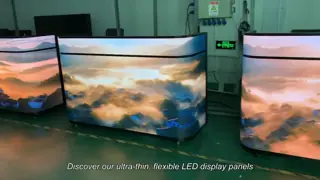 Ultra Thin Soft Flexible Led Display Panels , RGB Foldable Led Display Power Saving