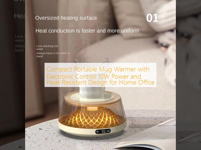Compact Portable Mug Warmer Heat Resistant Multi Use Desk Coaster For Home Office