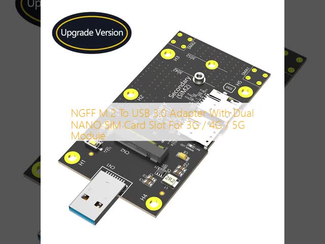 NGFF M.2 To USB 3.0 Adapter With Dual NANO SIM Card Slot For 3G / 4G / 5G Module