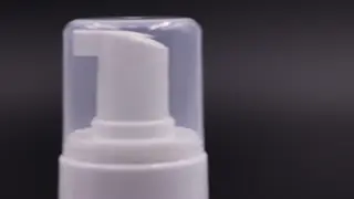 120ml PET Foam Pump Bottle with Clip Cap Brush Facial Cleanser