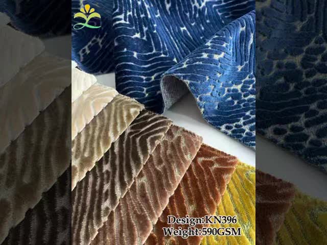 590GSM  Heavy Jacquard Velvet Fabric For Sofa