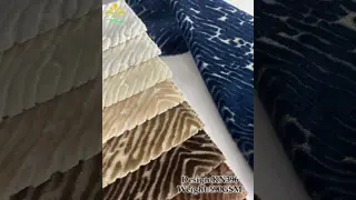 590GSM  Heavy Jacquard Velvet Fabric For Sofa